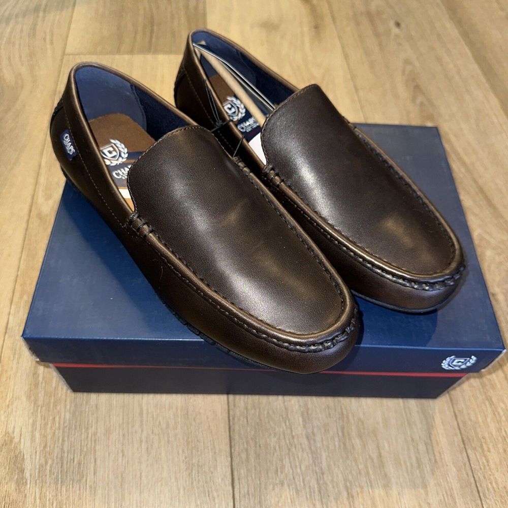 NEW Chaps Men's‎ Driver Loafer Shoe Brown Size 7.5 Comfort & Style